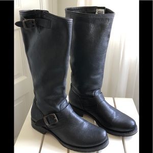 Frye brand black leather boots